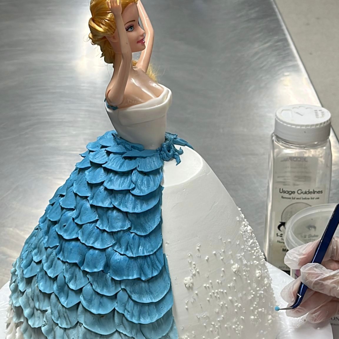 Blue Dress Barbie Cake Tre Mari Bakery