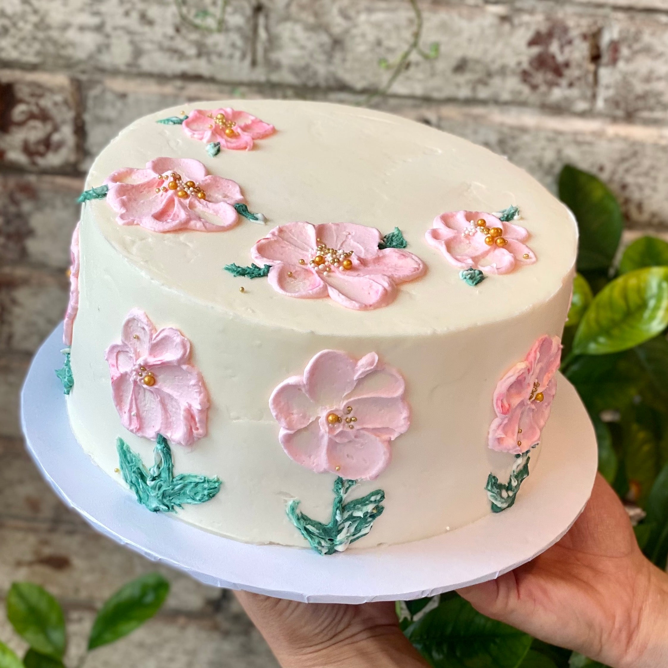 Rose Vintage Garden Cake (Round/Heart) – Riso Cake