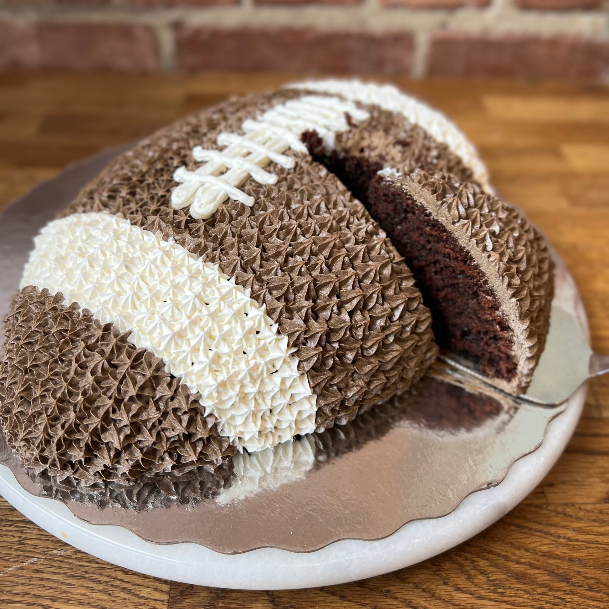 Chocolate Pudding Football Cake